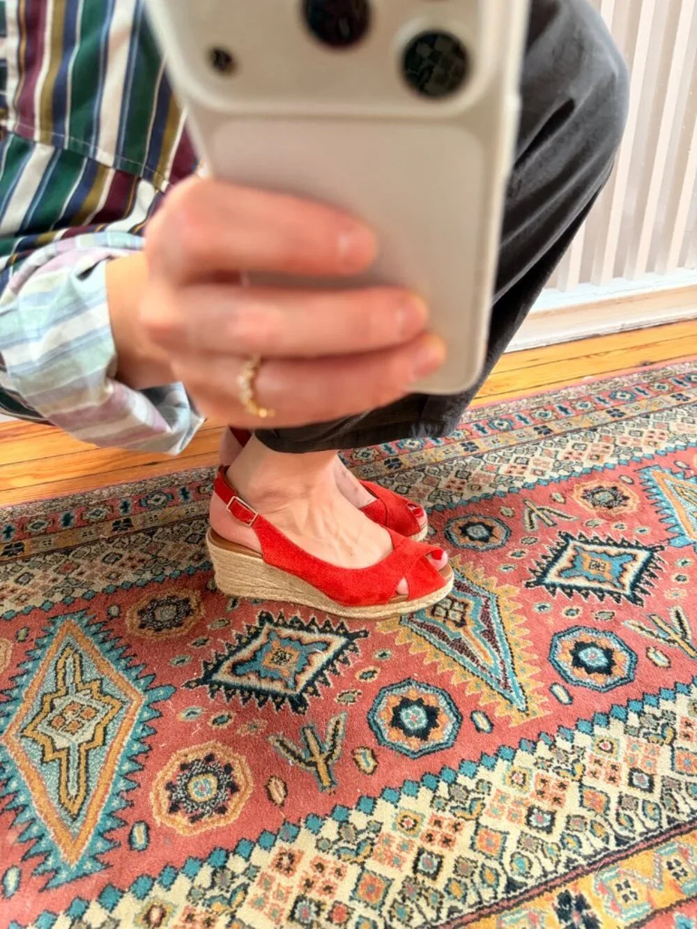 Red Espadrilles. Size 38.
